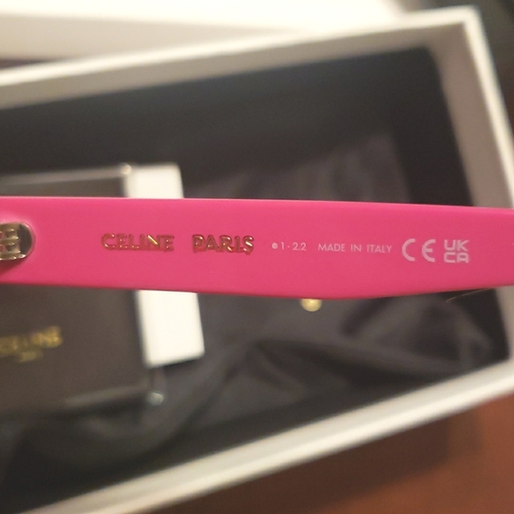 NWT CELINE MONOCHROMS SQUARE HOT PINK SUNGLASSES 🕶 - Picture 7 of 12